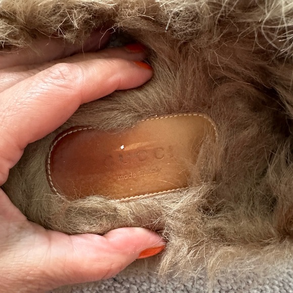 GUCCI Princeton 1955 Horsebit accent mules with fur and tiger embroidery size 38 - Picture 4 of 6